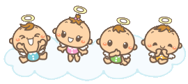 4人の赤ちゃん天使