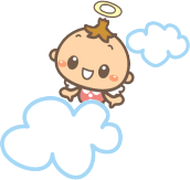 雲の上の赤ちゃん天使