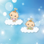 空から見ている赤ちゃん