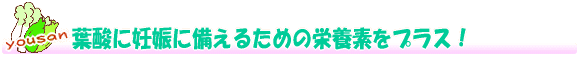 葉酸に妊娠に備えるための栄養素をプラス！